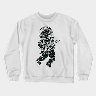 an astronaut playing guitar for icon or logo Crewneck Sweatshirt